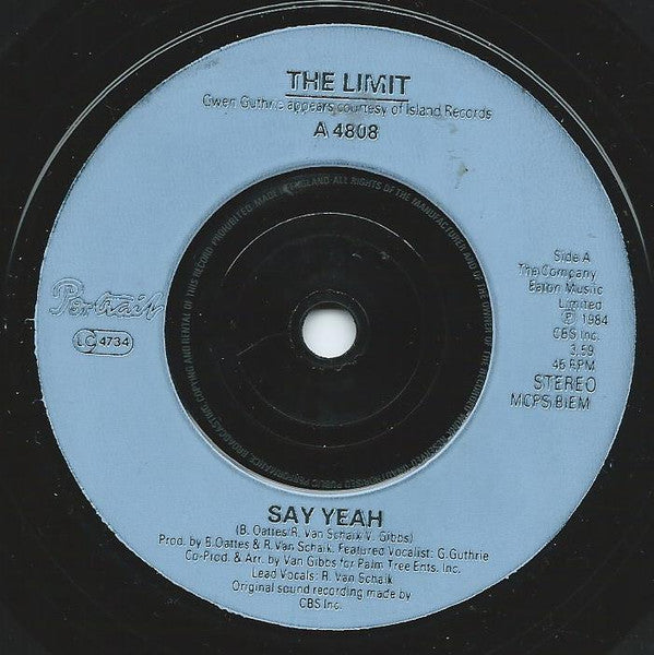 The Limit (2) - Say Yeah (7", Single)