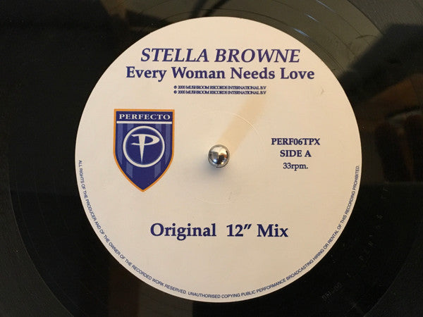 Stella Browne - Every Woman Needs Love (12", S/Sided, Promo)