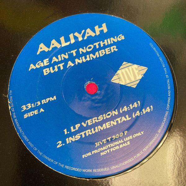 Aaliyah - Age Ain't Nothing But A Number (12", Promo)