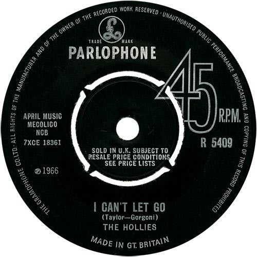 The Hollies - I Can't Let Go (7", Single)