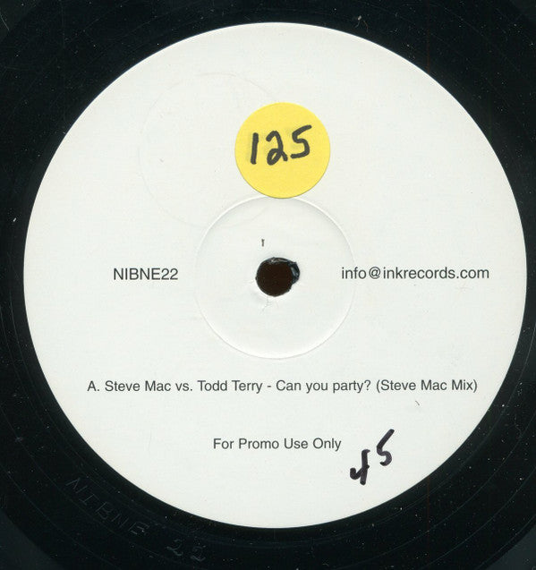 Steve Mac vs. Todd Terry - Can You Party? (12", S/Sided, Promo)