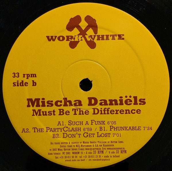 Mischa Daniëls - Must Be The Difference (12")