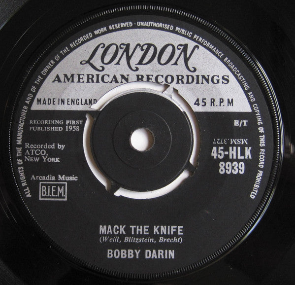 Bobby Darin - Mack The Knife (7", Single, 4-P)
