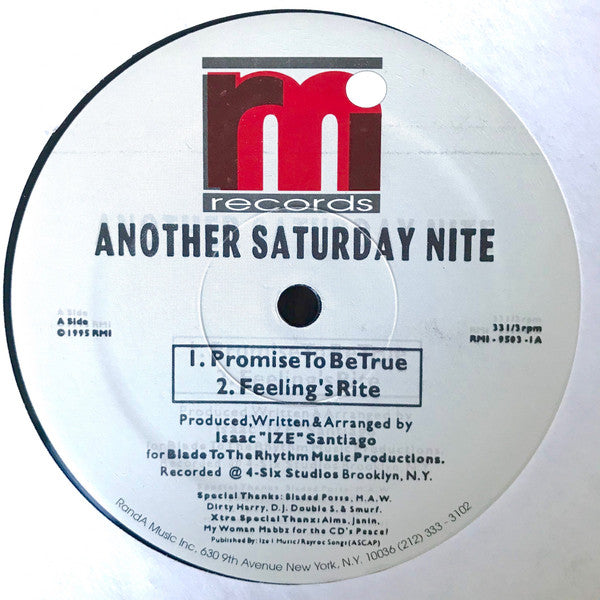 Another Saturday Nite - Promise To Be True (12")