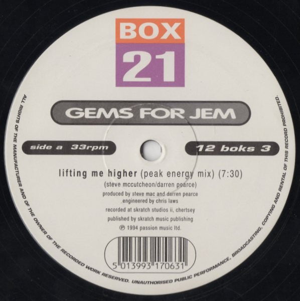 Gems For Jem - Lifting Me Higher (12", Single)