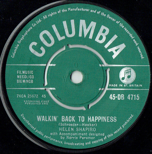 Helen Shapiro - Walkin' Back To Happiness (7", Single)
