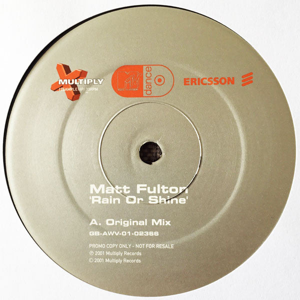 Matt Fulton - Rain Or Shine (12", Promo)