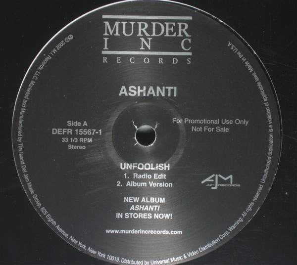 Ashanti - Unfoolish (12", Promo)