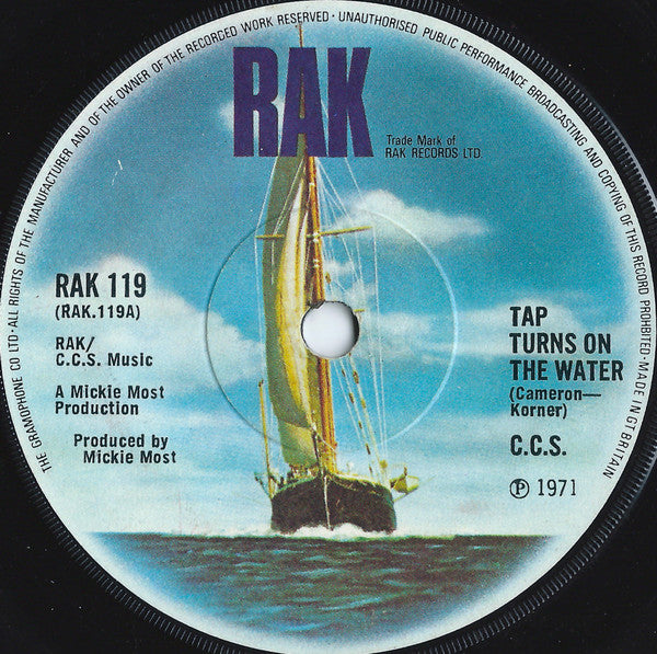 C.C.S.* - Tap Turns On The Water (7", Single, Sol)