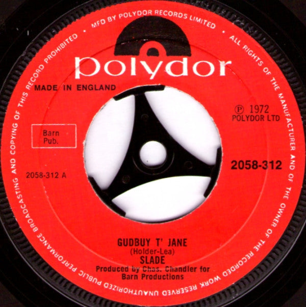 Slade - Gudbuy T' Jane (7", Single, Pap)