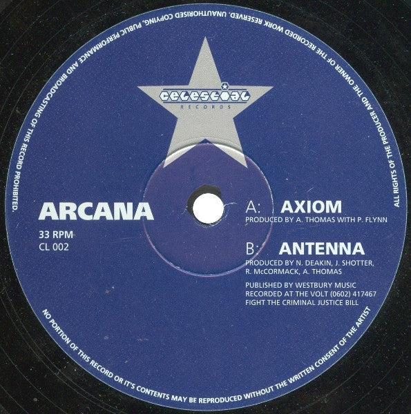 Arcana (3) - Axiom / Antenna (12")