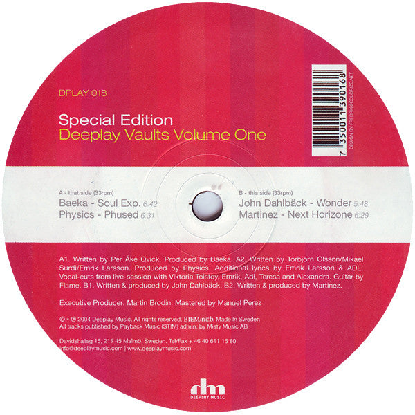 Various - Deeplay Vaults Volume One (12", S/Edition)