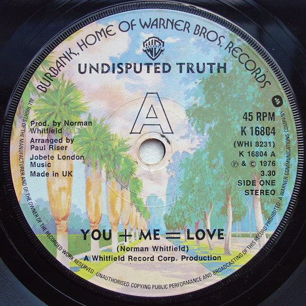 Undisputed Truth* - You + Me = Love (7")