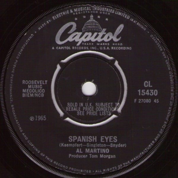 Al Martino - Spanish Eyes (7", Single)