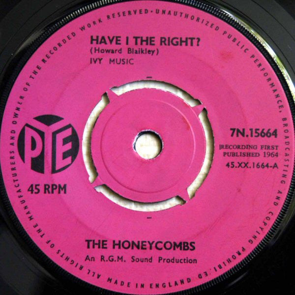 The Honeycombs - Have I The Right? (7", Single, 4 P)