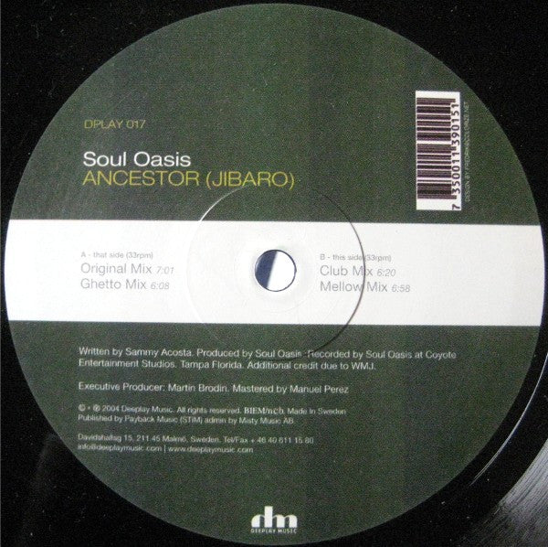 Soul Oasis - Ancestor (Jibaro) (12")