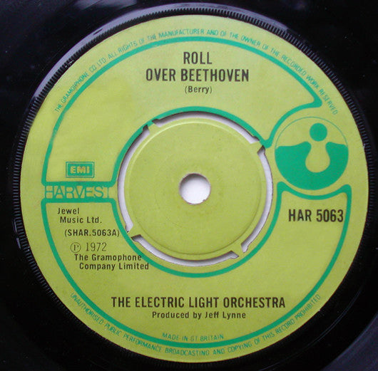 The Electric Light Orchestra* - Roll Over Beethoven (7", Single, Pus)
