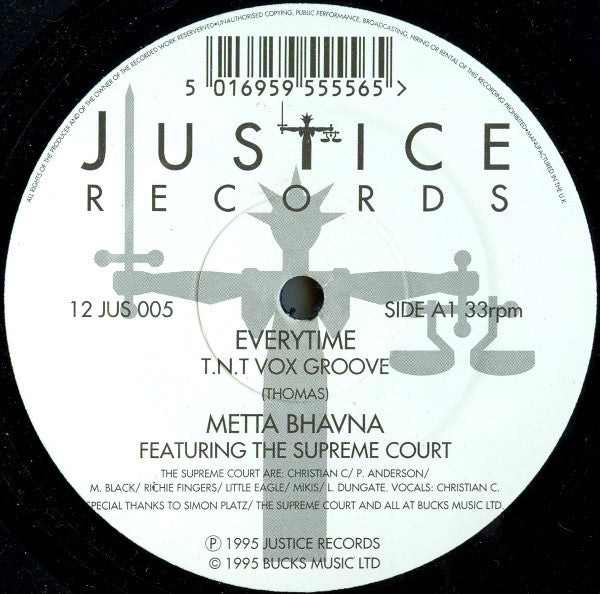 Metta Bhavna Featuring The Supreme Court - Everytime (2x12")