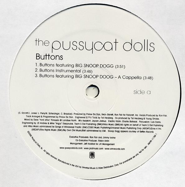 The Pussycat Dolls Featuring Big Snoop Dogg* - Buttons (12", Promo)
