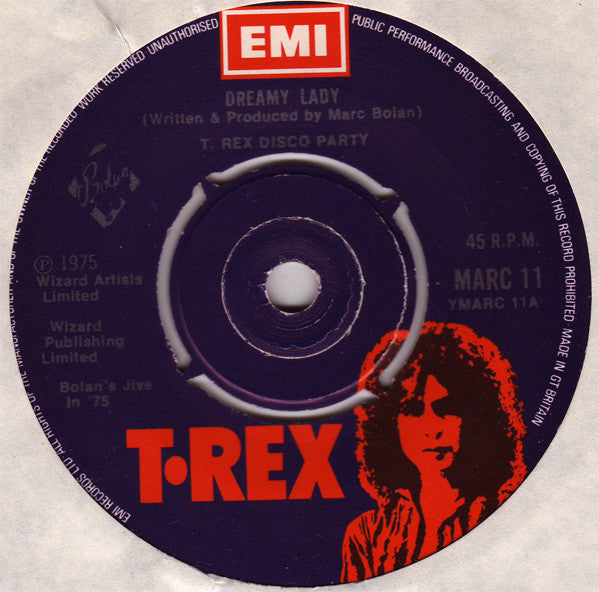 T. Rex Disco Party* - Dreamy Lady (7", Single)