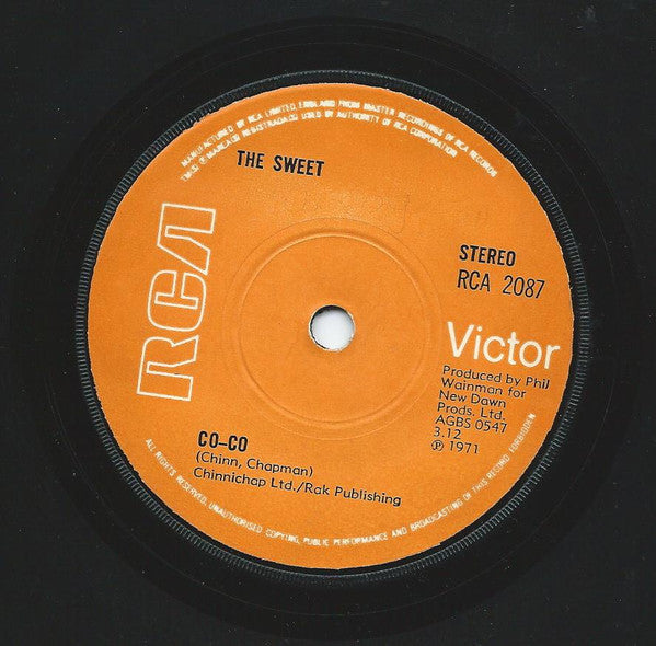 The Sweet - Co-Co (7", Single, Sol)