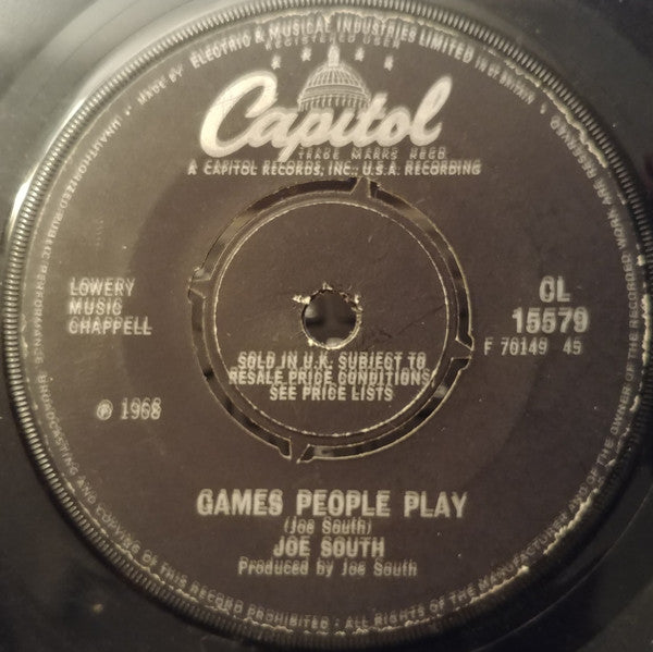 Joe South - Games People Play (7", Single, 4-P)
