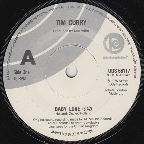 Tim Curry - Baby Love (7", Single)