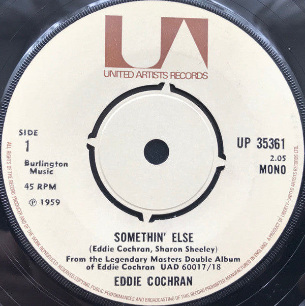 Eddie Cochran - Somethin' Else (7", Single)