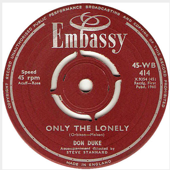 Don Duke - Only The Lonely / Chain Gang (7", Single)