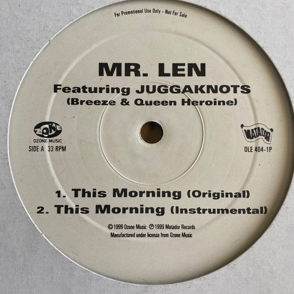 Mr. Len Featuring Juggaknots* - This Morning (12", Promo)
