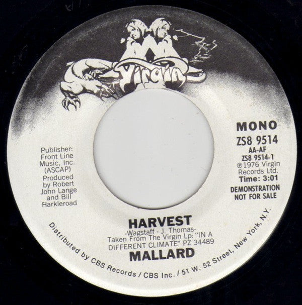 Mallard - Harvest / Harvest (7", Single, Mono, Promo)