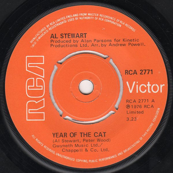 Al Stewart - Year Of The Cat (7", Single)