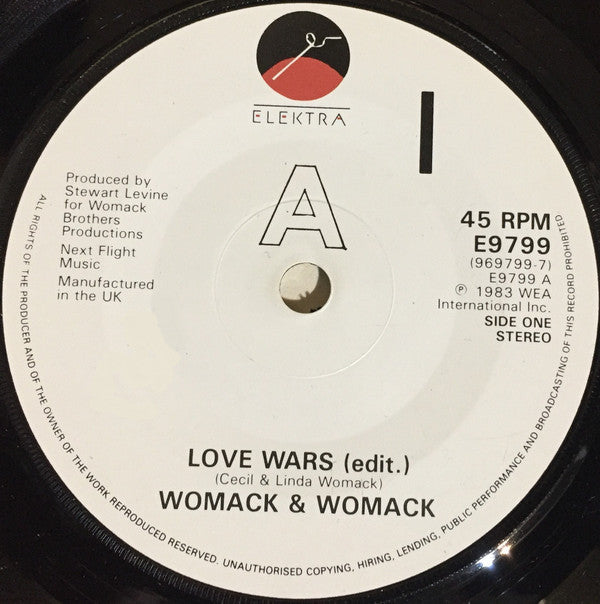 Womack & Womack - Love Wars (7", Single, EMI)