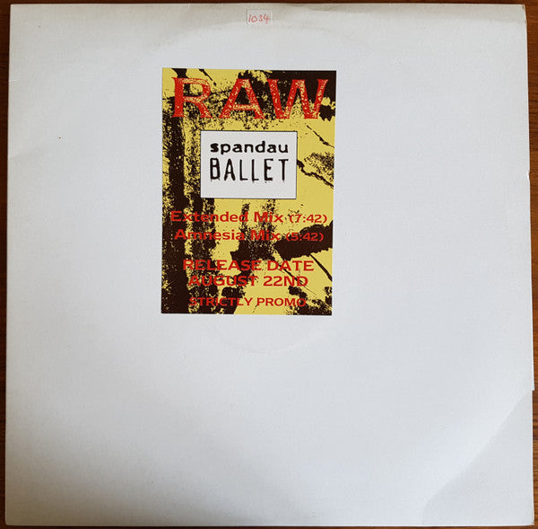 Spandau Ballet - Raw (12", Single, Promo, W/Lbl)