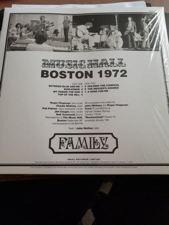 Family (6) - Music Hall Boston 1972 (LP)