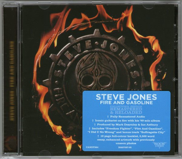 Steve Jones (2) - Fire And Gasoline (CD, Album, RE, RM)