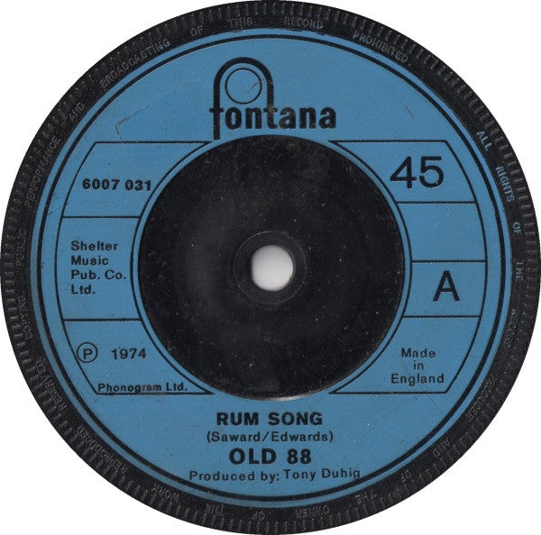 Old 88 - Rum Song (7")