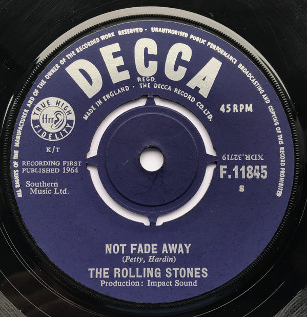 The Rolling Stones - Not Fade Away (7", Single)