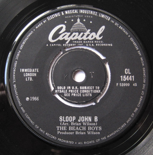 The Beach Boys - Sloop John B (7", Single)