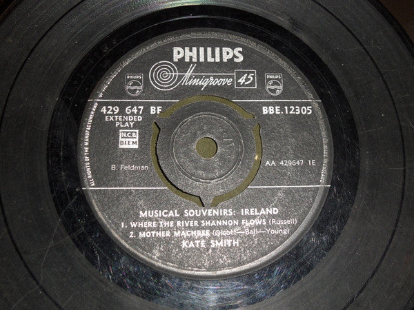 Kate Smith (2) - Musical Souvenirs: Ireland (7", EP)
