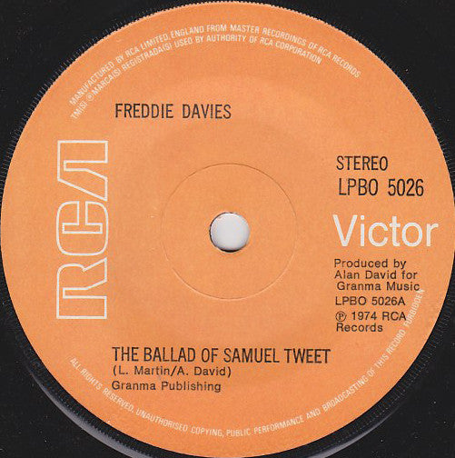 Freddie Davies - The Ballad Of Samuel Tweet (7", Single)