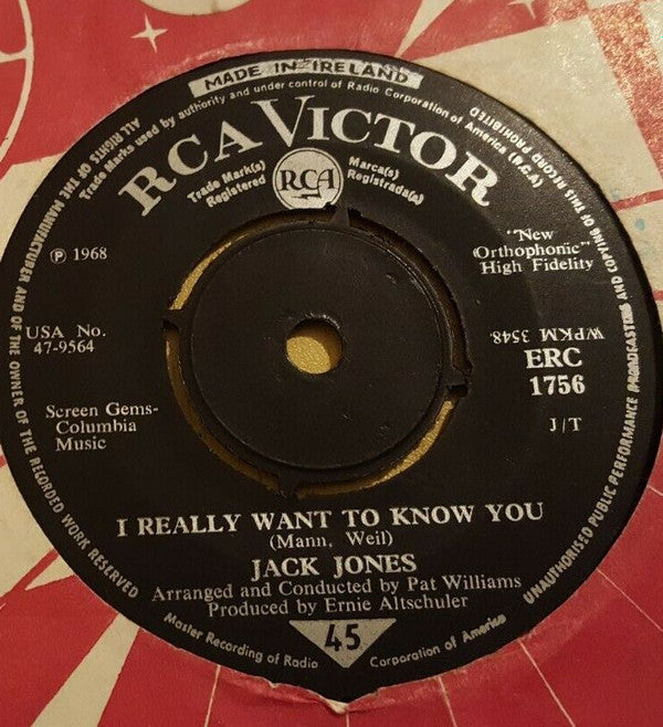 Jack Jones - I Really Want To Know You (7", Single)