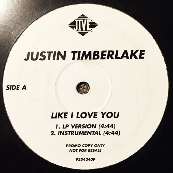 Justin Timberlake - Like I Love You (12", Promo)