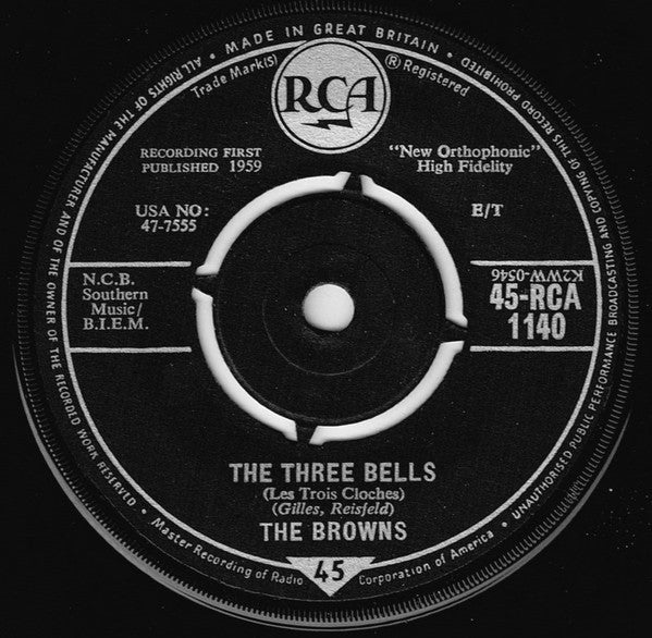 The Browns (3) - The Three Bells (7", Single, 4-P)