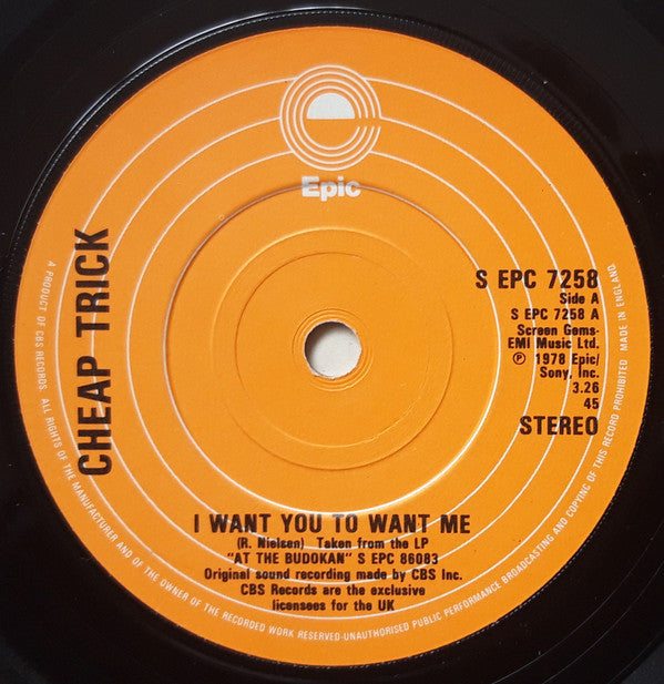 Cheap Trick - I Want You To Want Me (7", Single)