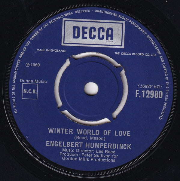 Engelbert Humperdinck - Winter World Of Love (7", Single)