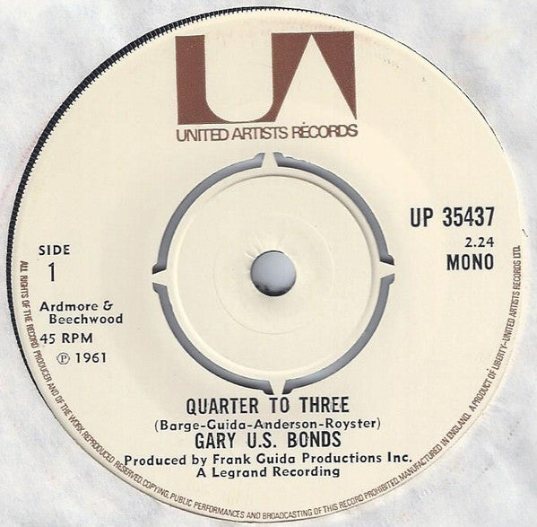 Gary U.S. Bonds - Quarter To Three (7", Single, RE)