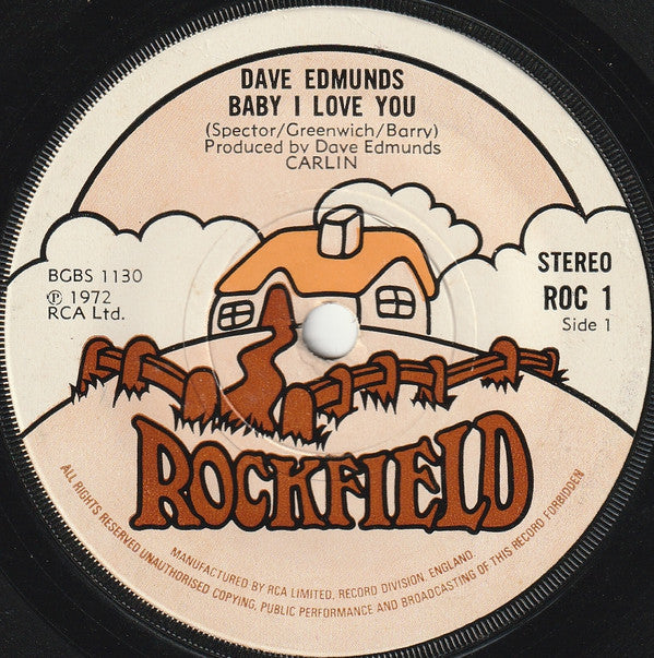 Dave Edmunds - Baby I Love You (7", Single, Sol)