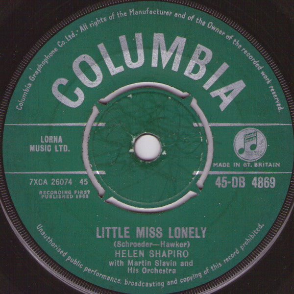 Helen Shapiro - Little Miss Lonely (7", Single)