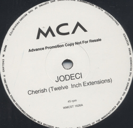 Jodeci - Cherish (12", Promo)
